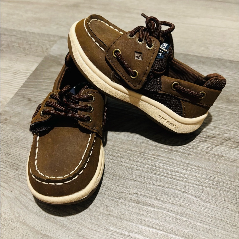 NEW Sperry Kids Toddler Brown Boat Shoes Size 7